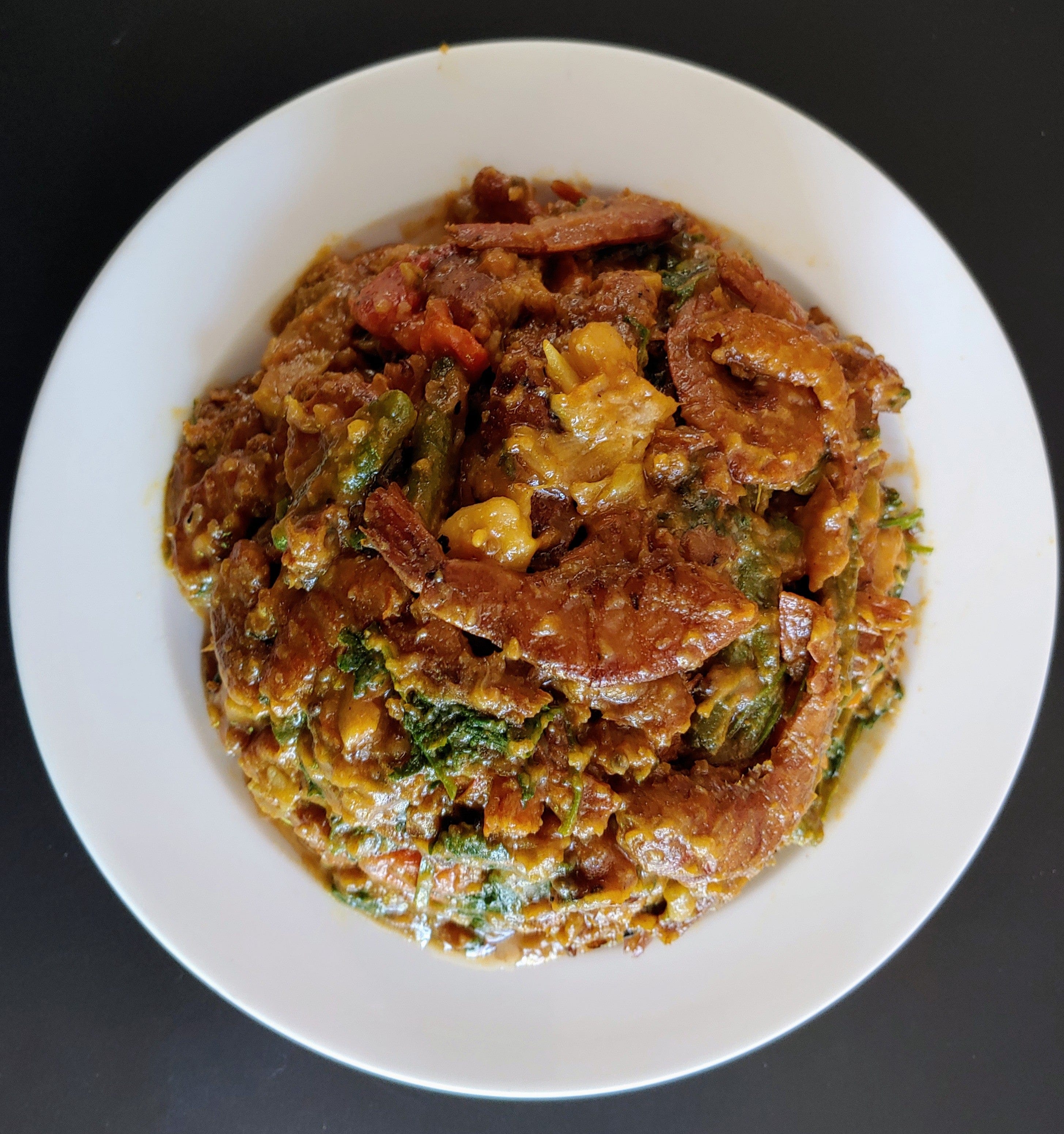 chingri shutki curry