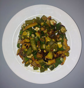 Bhindi (Okra) Aloo Stir Fry - Vegetarian